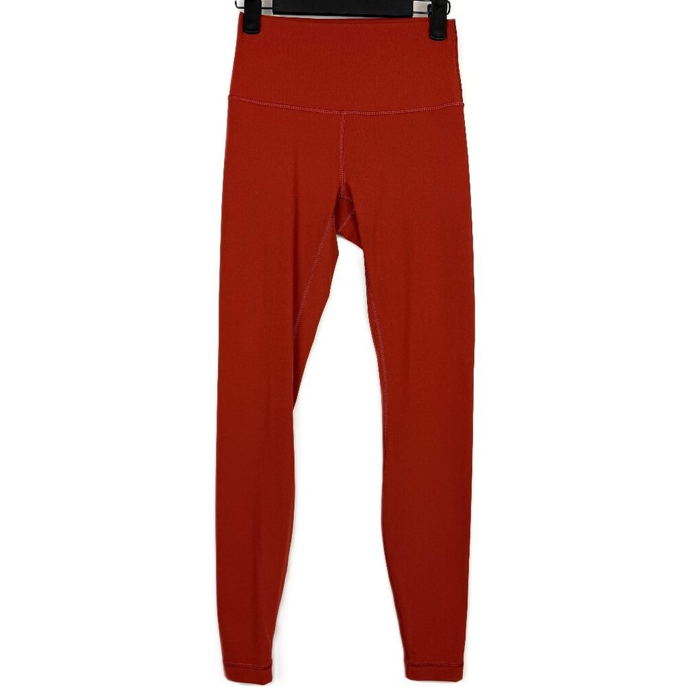 Lululemon Wunder Under Hi-Rise Tight 28" Bonfire Red Orange Size 4
